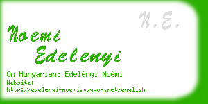 noemi edelenyi business card